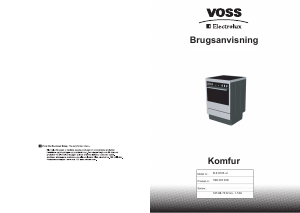 Brugsanvisning Voss-Electrolux ELK8105-AL Komfur