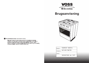 Brugsanvisning Voss-Electrolux GLF4420-HV Komfur