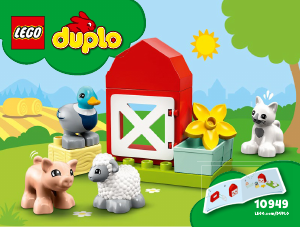 Brugsanvisning Lego set 10949 Duplo Pasning af bondegårdsdyr