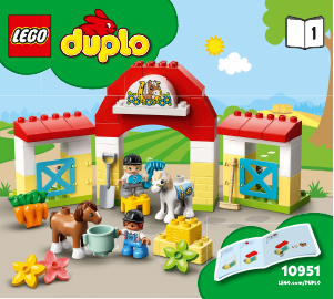 Bruksanvisning Lego set 10951 Duplo Stadshäststall och ponnyvård