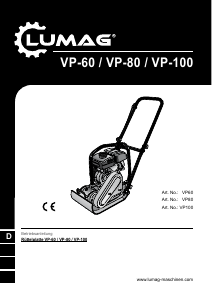 Bedienungsanleitung Lumag VP80 Plattenverdichter