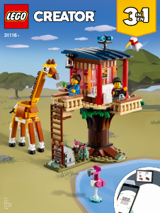 Käyttöohje Lego set 31116 Creator Villieläinsafarin puumaja