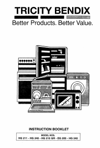 Handleiding Tricity Bendix HG242B Kookplaat