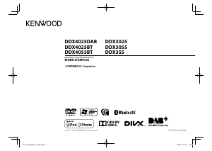 Mode d’emploi Kenwood DDX3055 Autoradio