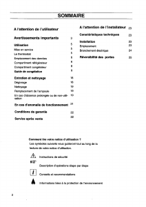 Mode d’emploi Faure FRI238W Réfrigérateur