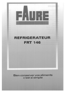 Mode d’emploi Faure FRT146M Réfrigérateur