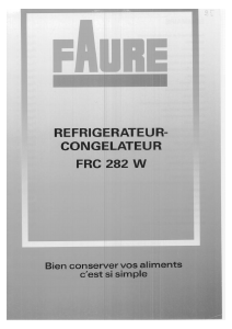 Mode d’emploi Faure FRC282W-1 Réfrigérateur combiné