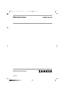 Bedienungsanleitung Zanker AE 4050 Trockner