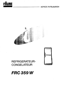 Mode d’emploi Faure FRC359W Réfrigérateur combiné