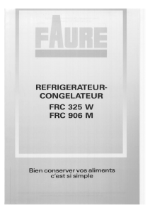 Mode d’emploi Faure FRC906M-2 Réfrigérateur combiné