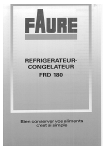 Mode d’emploi Faure FRD180W-1 Réfrigérateur combiné