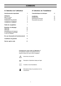 Mode d’emploi Faure FRD214W Réfrigérateur combiné