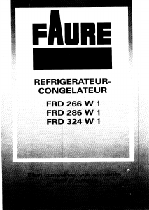 Mode d’emploi Faure FRD266W Réfrigérateur combiné