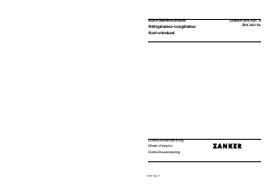 Handleiding Zanker ZKK2501A Koel-vries combinatie