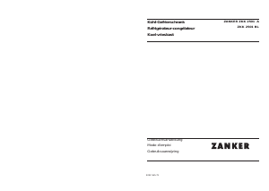 Handleiding Zanker ZKK2501BL Koel-vries combinatie