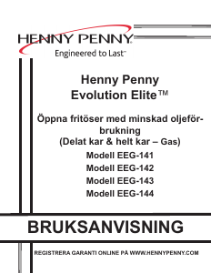 Bruksanvisning Henny Penny EEG-141 Fritös