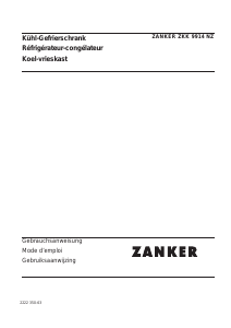Mode d’emploi Zanker ZKK9914NZ Réfrigérateur combiné