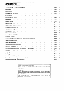 Mode d’emploi Faure FRI300W1 Réfrigérateur combiné