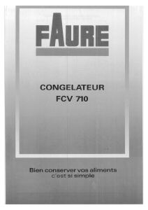 Mode d’emploi Faure FCV710W-2 Congélateur