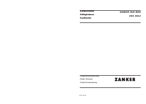 Handleiding Zanker ZKK8010 Koelkast