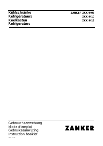 Handleiding Zanker ZKK9410 Koelkast
