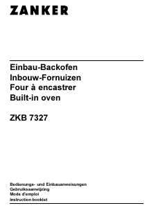 Bedienungsanleitung Zanker ZKB7327AL Backofen