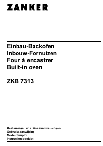 Bedienungsanleitung Zanker ZKB7313W Backofen