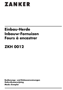 Bedienungsanleitung Zanker ZKH0012X Herd