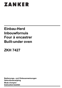 Bedienungsanleitung Zanker ZKH7427A Herd