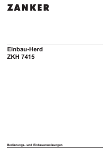 Bedienungsanleitung Zanker ZKH7415OSG Herd