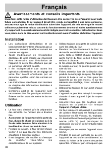 Mode d’emploi Zanker ZKH7413X Cuisinière