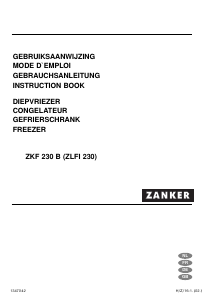 Mode d’emploi Zanker ZKF230 Congélateur