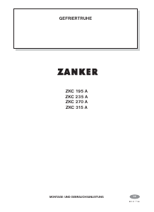 Bedienungsanleitung Zanker ZKC315A Gefrierschrank