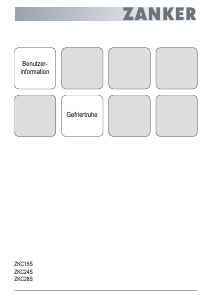 Bedienungsanleitung Zanker ZKC24S Gefrierschrank