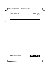 Bedienungsanleitung Zanker SF2201 Waschmaschine