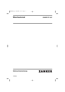 Bedienungsanleitung Zanker PF4227 Waschmaschine