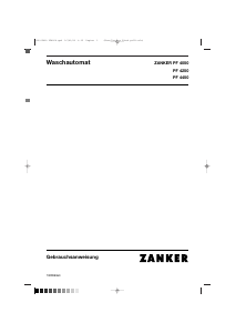 Bedienungsanleitung Zanker PF4250 Waschmaschine