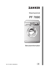 Bedienungsanleitung Zanker PF7690 Waschmaschine