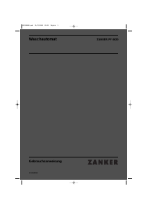 Bedienungsanleitung Zanker PF6620 Waschmaschine