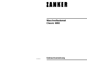 Bedienungsanleitung Zanker CL6082 Waschmaschine