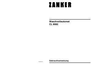 Bedienungsanleitung Zanker CL8082 Waschmaschine