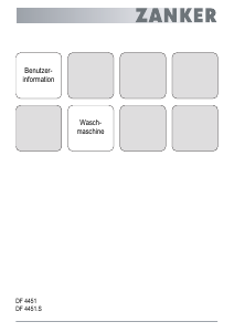 Bedienungsanleitung Zanker DF4451S Waschmaschine