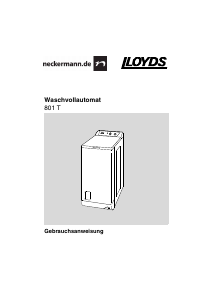 Bedienungsanleitung Lloyds 801 T Waschmaschine