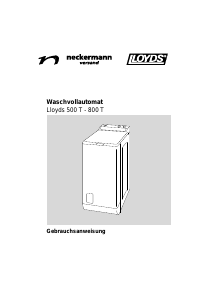 Bedienungsanleitung Lloyds 800 T Waschmaschine