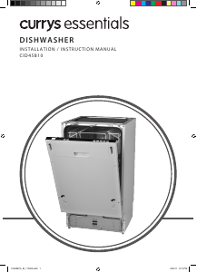 Manual Currys Essentials CID45B10 Dishwasher