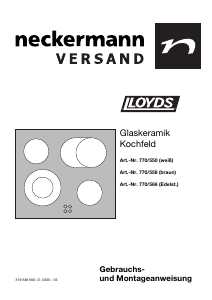 Bedienungsanleitung Lloyds 770/550 Kochfeld