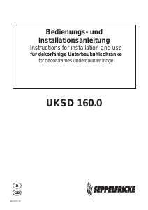 Handleiding Seppelfricke UKSD 160.0 Koelkast