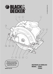 Instrukcja Black and Decker CD601 Pilarka tarczowa