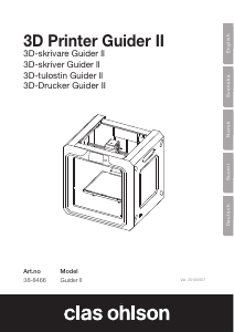 Handleiding Flashforge Guider II 3D Printer