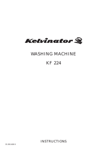Manual Kelvinator KF224 Washing Machine